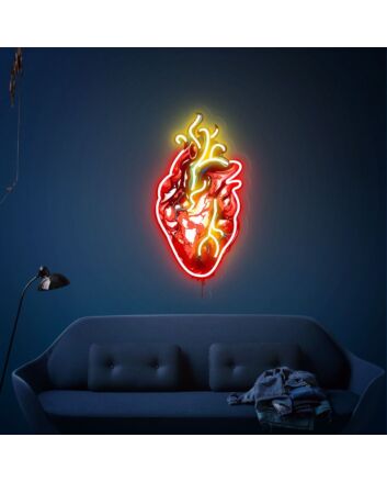 Brighten Your Bedroom, Office, or Halloween Party with the Human Heart UV Neon Sign LED Light – The Perfect Accent for a Heartfelt Wall Decoration