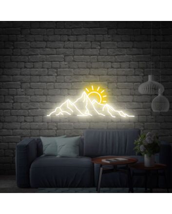 Transform Your Space: Mountain Led Neon Sign Wall Decor Enhances Bedrooms, Bars, and Home Offices with a Radiant Glow.