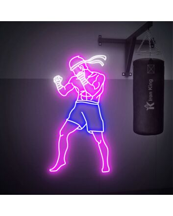 Elevate Your Space with a Muay Thai Fighter Neon Sign: Perfect for Home Gyms, Boxing Studios, and Sports-Themed Game Rooms.