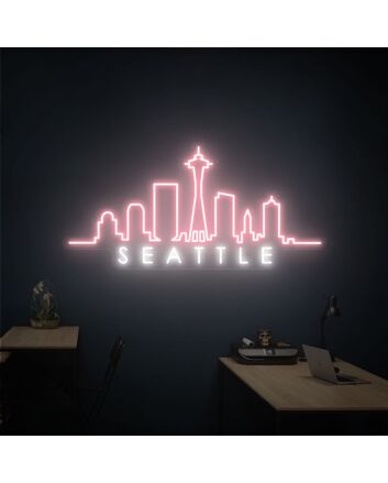 Brighten up your living room, office, or bar with the Seattle Skyline City Skyline Home Decor Neon Sign.