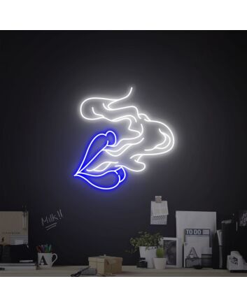 Elevate Your Space: Smoking Lips Neon Sign Cannabis Cigar Neon Light for Bars, Man Caves, and Chill Rooms.