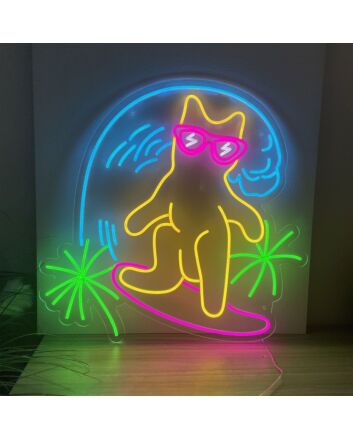 Brighten Your Beach Party or Game Room with Surf Boy Neon Sign - Versatile Neon Lights Decor for Home, Office, and Store Ambiance.