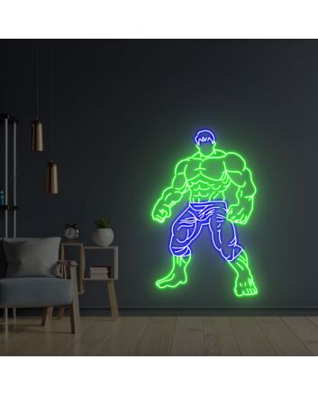 Brighten Up Your Game Room, Bar, or Office with The Hulk Neon Sign - The Perfect Touch for Home Decor and Memorable Parties.