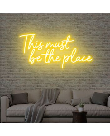 Brighten Up Your Home, Office, or Party Ambiance with the &quot;This Must Be The Place&quot; Neon Sign Decor