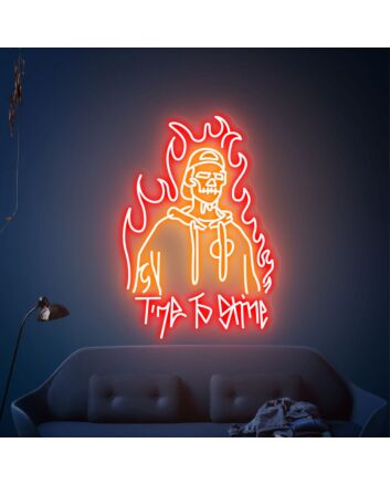 Brighten Your Space with Time To Shine Neon Sign: Perfect for Game Room, Bars, Stores, and Home Decor Ambiance.