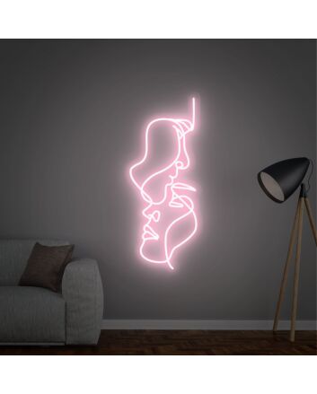 Brighten Up Any Space: Two Face Neon Sign, Ideal for Home Decor, Office Ambiance, Bars, Cafes, and Vibrant Weddings or Parties.