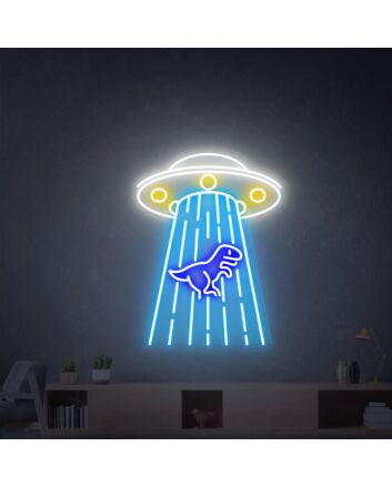 Bring a Cosmic Glow to Your Bedroom, Office, or Party with Ufo Dragon Neon Signs LED Light - Perfect for Space-Themed Wall Decor.