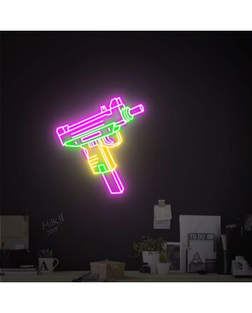 Transform your space into a vibrant oasis for parties, home bars, or gamer rooms with the Uzi Arm Led Neon Sign.