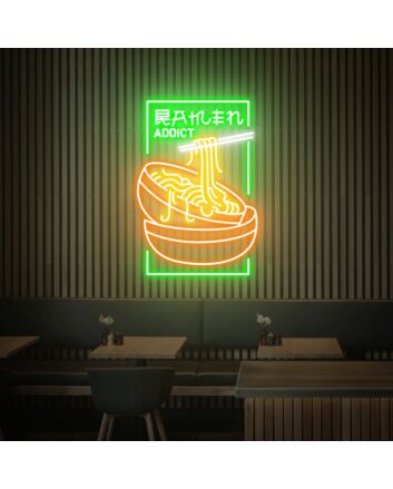 Brighten Up Your Kitchen, Sushi Bar, or Asian-Inspired Space with the Wok In Box Led Neon Sign Ramen Japanese Noodles Led Neon Light