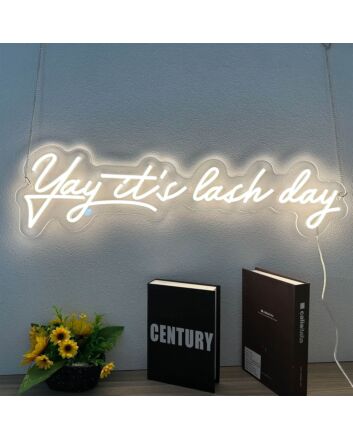 Brighten Your Lash Salon, Beauty Spot, or Home Vanity with the Yay It S Lash Day Led Neon Sign - Perfect for Professional Decor and Special Celebrations