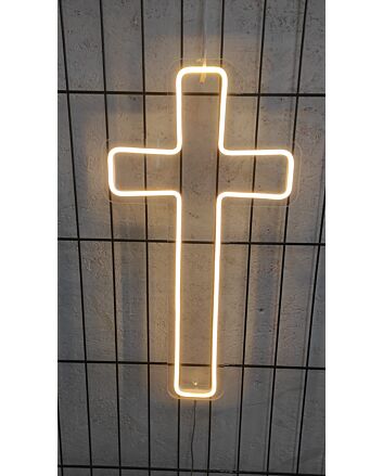Brighten Your Spiritual Space: Cross Neon Sign Jesus Neon Christian Cross Wall Art Perfect for Home, Office, Worship Areas, and Special Celebrations.