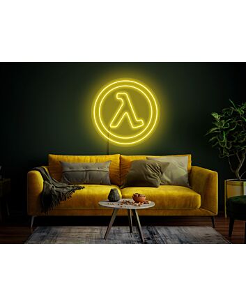 Brighten Up Your Gaming Space, Party, or Man Cave with the Half Life Neon Sign - Perfect for Gamers Seeking to Add a Radiant Touch of Half Life Wall Decor and Art.