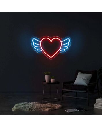 Heart Wings LED Neon Sign