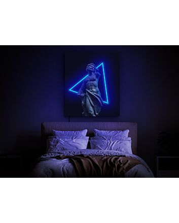 Brighten Up Your Space: Perfect for Home Decor, Office Ambiance, and Storefronts with the Sculpture Neon Sign Triangle Pop Art LED UV Neon Sign Artwork.