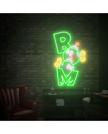 Brighten Your Celebrations and Spaces: Boom Led Neon Sign for Weddings, Bars, Office, and Home Wall Art Decor.