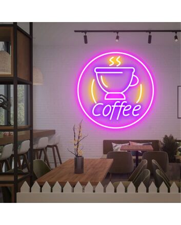Brighten Your Cafe, Home, or Office Space with the Coffee Shop Led Neon Sign Wall Decor Decorative Cafe Sign.