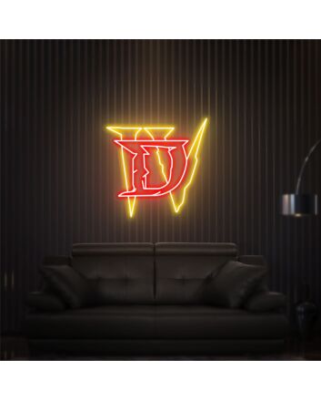 Brighten Up Your Gaming Space or Man Cave with Diablo 4 Led Neon Sign Diablo Art Wall Art Gaming Room Decor.