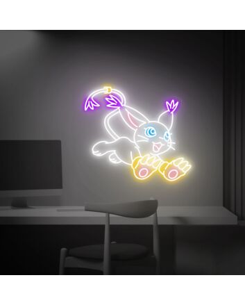 Brighten Up Your Space: Perfect for Bedroom, Game Room, and Anime Gatherings - Digimon Tailmon Room Decor Wall Art Anime Led Neon Sign