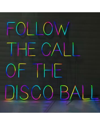 &#39;Follow The Call Of The Disco Ball&#39; Neon Sign