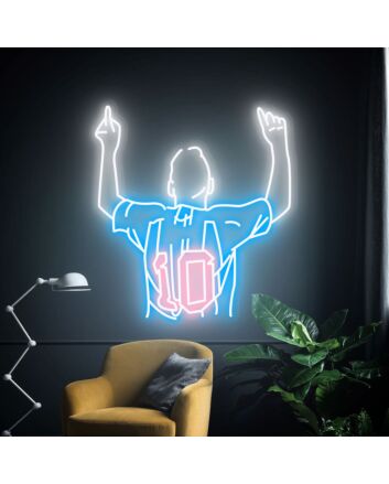 Football Led Neon Sign Soccer Light Decor: Perfect for Sports Bars, Teen Rooms, and Christmas Gifts.