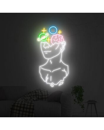 Elevate Your Space: Galaxy Brain Led Neon Sign Wall Art for a Vibrant Touch in Home Decor, Office Vibes, and Memorable Weddings &amp; Parties.
