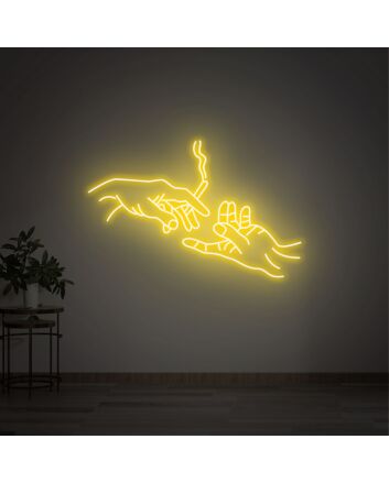 Brighten Your Space: Hands Of God LED Neon Sign for Home, Office, Wedding Celebrations, and Trendy Bar Settings