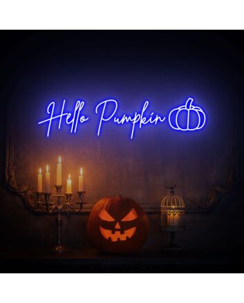 Brighten Your Thanksgiving Gatherings and Events: Hello Pumpkin Led Neon Sign for Home, Office, and Party Wall Decor