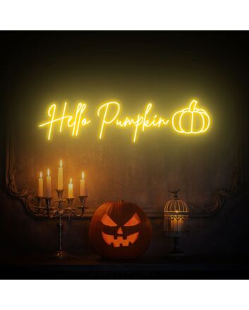 Brighten Your Thanksgiving Gatherings and Events: Hello Pumpkin Led Neon Sign for Home, Office, and Party Wall Decor