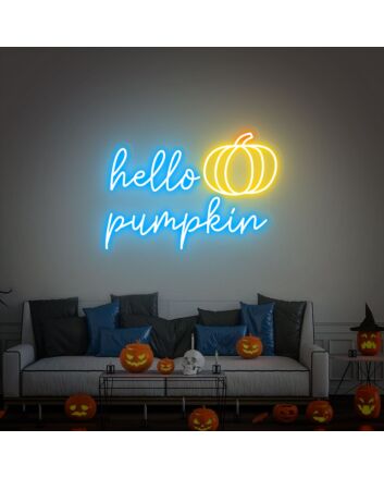 Brighten Up Your Home, Office, or Fall Events with the Hello Pumpkin Led Neon Sign Welcome Sign Event Decor