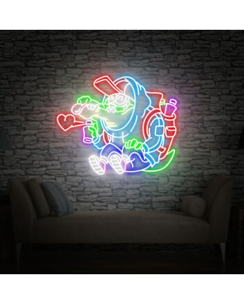 Brighten Up Your Space: Hip-Hop Crocodile Led Neon Sign Alligator Decor for Bars, Parties, and Trendy Home Interiors