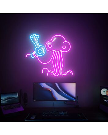 Level Up Your Gaming Sanctuary and Event Spaces with Mars People Metal Slug LED Neon Sign - Perfect for Home Decor, Office Glam, and Lively Bar Settings.