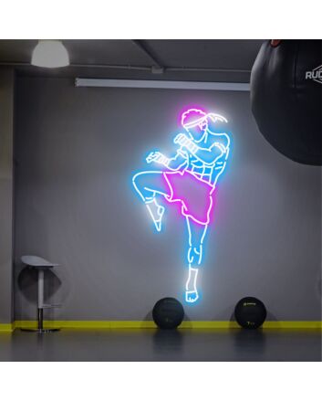 Brighten Up Your Boxing Gym, Man Cave, or Sports Bar with the Muay Thai Art Led Neon Sign Wall Art – The Perfect Decor Gift