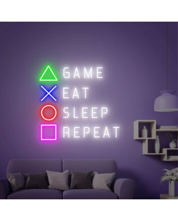 Brighten Up Your Gaming Oasis: Playstation Led Neon Sign Game Room Decor for Home, Office, and Bar Ambiance.