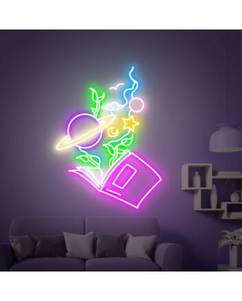 Brighten Your Reading Nook and Celebrate in Style with Reading Book LED Neon Sign - Perfect for Home Decor, Office Ambiance, and Unique Birthday Gifts