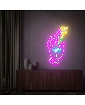 Brighten Your Home, Office, or Bar: The Versatile Smoking Hand-Eye Led Neon Sign Wall Decor Customized Led Neon Sign Neon Light Sign Art for a Unique Atmosphere.