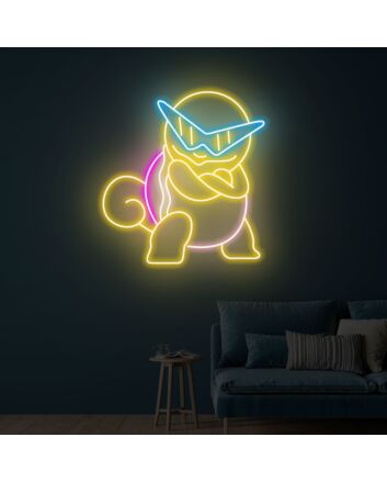 Brighten Up Your Space: Squirtle Led Neon Sign - Perfect for Home Decor, Office Vibes, and Party Ambiance