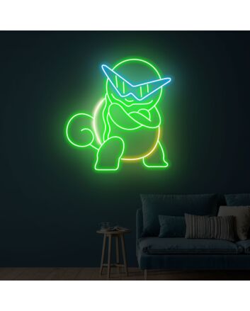 Brighten Up Your Space: Squirtle Led Neon Sign - Perfect for Home Decor, Office Vibes, and Party Ambiance