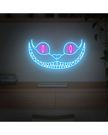 Brighten Your Wonderland: The Cheshire Cat Led Sign for Magical Home Decor, Whimsical Office Spaces, and Enchanting Parties.
