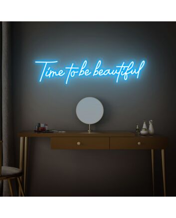 Brighten Up Your Wedding, Party, and Home Ambiance with Time To Be Beautiful Led Neon Sign Gift Neonparty Decor.