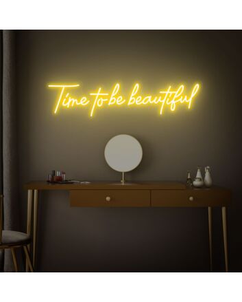 Brighten Up Your Wedding, Party, and Home Ambiance with Time To Be Beautiful Led Neon Sign Gift Neonparty Decor.