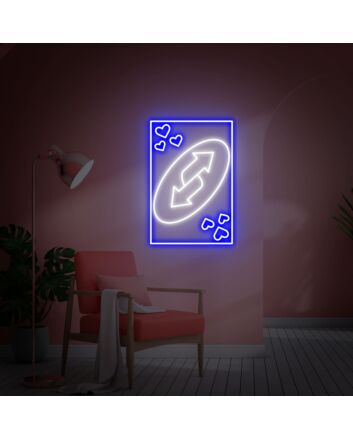 Brighten Up Your Game Nights and Celebrate in Style with Uno Flip Led Neon Sign Indoor Game Wall Decor for Your Home, Office, and Parties.