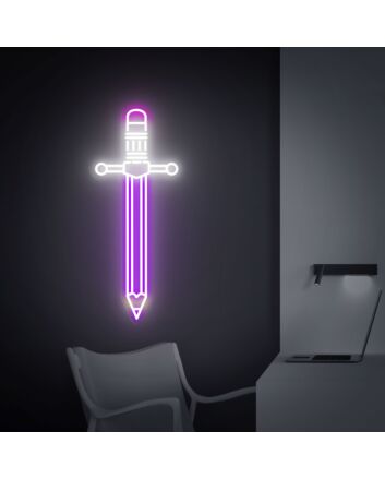 Brighten Your Special Celebrations: Wall Decor Custom Led Sign Birthday Present Neon Sign Sword for Weddings, Birthdays, and Home Bars.