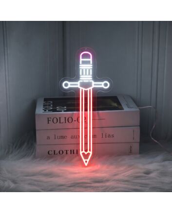 Brighten Your Special Celebrations: Wall Decor Custom Led Sign Birthday Present Neon Sign Sword for Weddings, Birthdays, and Home Bars.