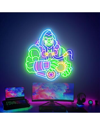 Elevate Your Gaming Space, Bar, or Fan Cave with the World Of Warcraft Led Neon Sign Featuring Illidan Stormrage Art.