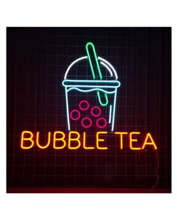 Brighten Up Your Café or Home Kitchen with the Vibrant Bubble Tea LED Neon Sign - Perfect for Adding a Playful Touch to Any Restaurant, Store, or Tea Party Decor.