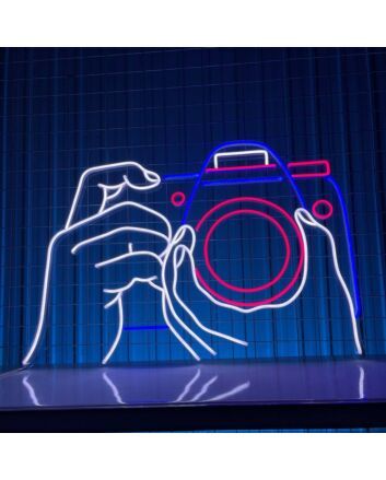 Capture the Perfect Atmosphere in Your Home, Office, or Photography Studio with the Camera Led Neon Sign Custom Camera Led Sign.
