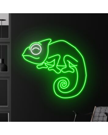 Transform Your Space: Chameleon Led Sign for Vibrant Home Decor, Playful Kid's Rooms, and Unforgettable Party Ambiance.