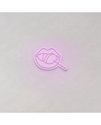 Lollipop Lips LED Neon Sign