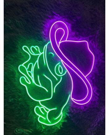Brighten Up Your Space: Cowboy Frog Led Neon Sign, Perfect for Home Decor, Bars, and Party Ambiance