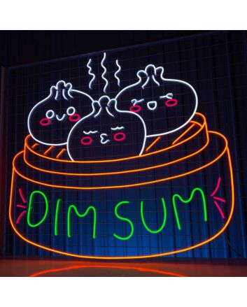 Brighten Your Eatery or Kitchen Ambiance - Dimsum Dumpling Led Neon Sign for Restaurants, Home Cooking Areas, and Food-Themed Parties